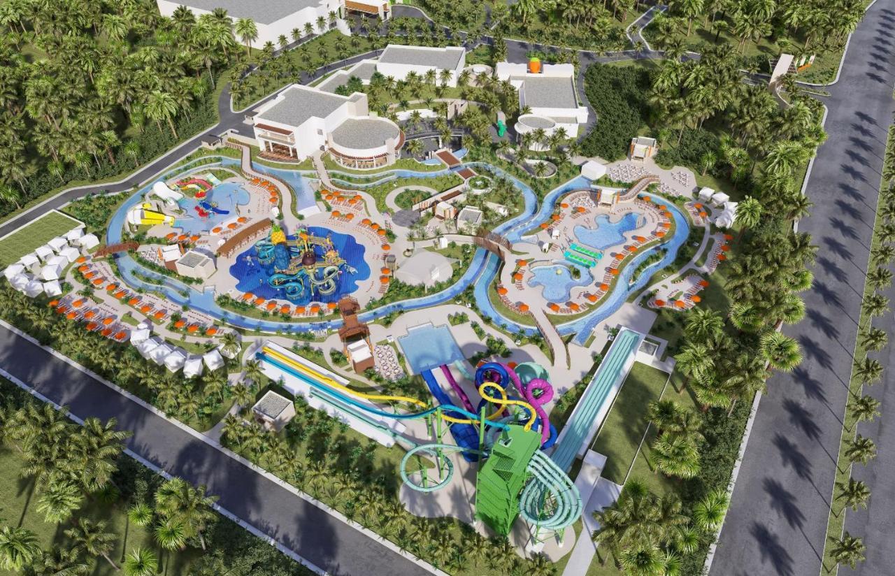 Nickelodeon Hotels & Resorts Riviera Maya Puerto Morelos Eksteriør bilde Aerial view of the park